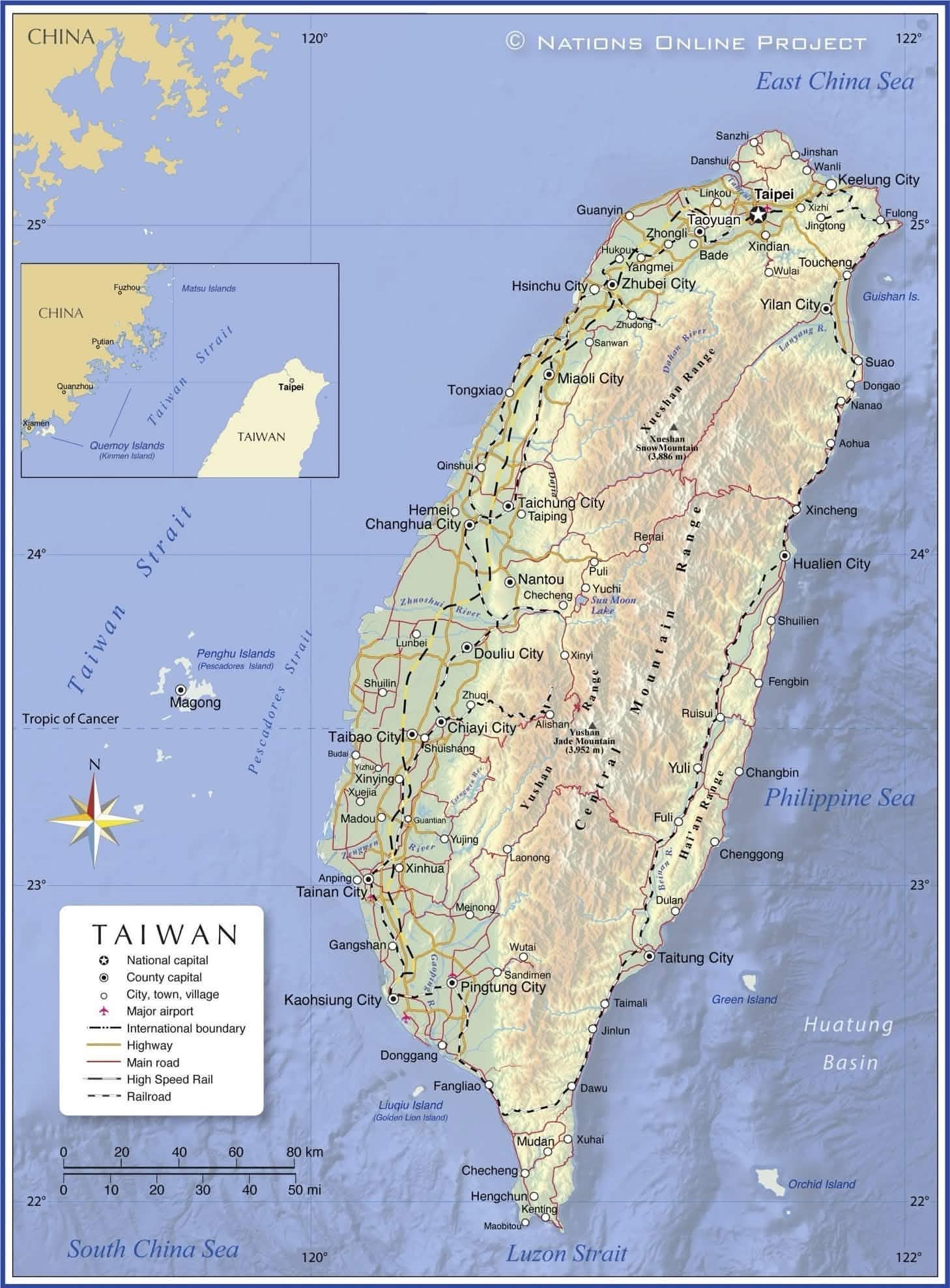 Map of Taiwan